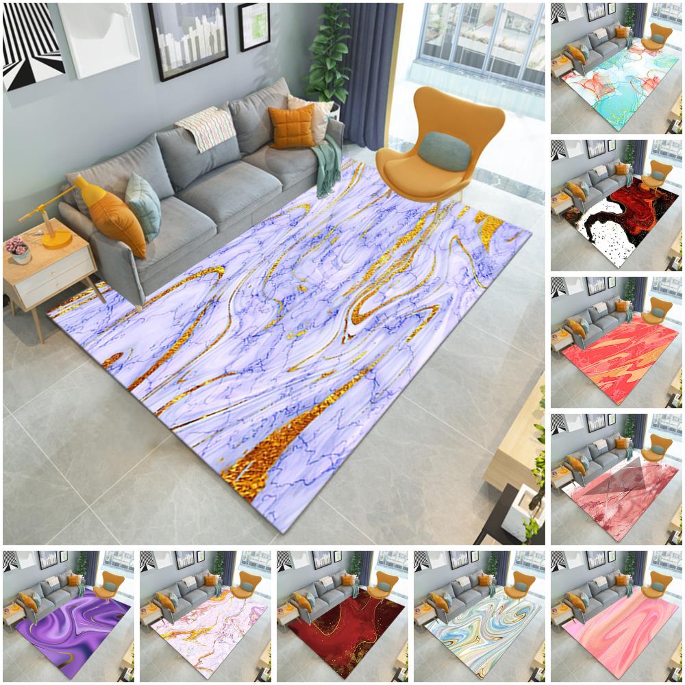 1 Stück Teppich mit Marmorstruktur für Wohnzimmer, Schlafzimmer, Heim-Sofa-Dekoration, rutschfeste Bodenmatte