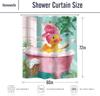 Funny Rubber Duck Shower Curtain Cute Yellow Pink Kids Animal in Bathtub Lovely Green Plants Botanical Brush for Teens Boys