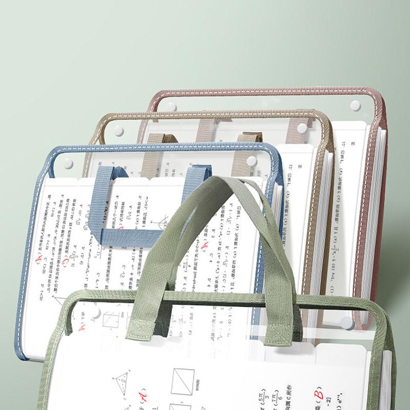 Expandable File Storage Pocket With Built-In Organizer Large Capacity Portable Transparent Waterproof Tote Folder