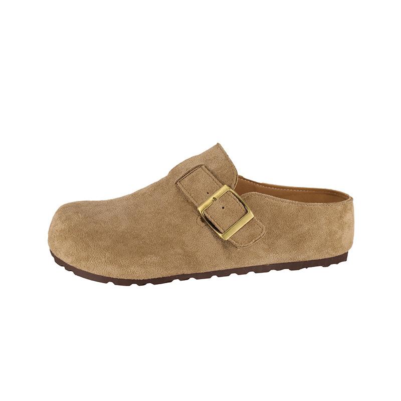 Retro Inner Heightening Platform Slippers Women's New Retro Versatile One-pedal Skirt Slippers