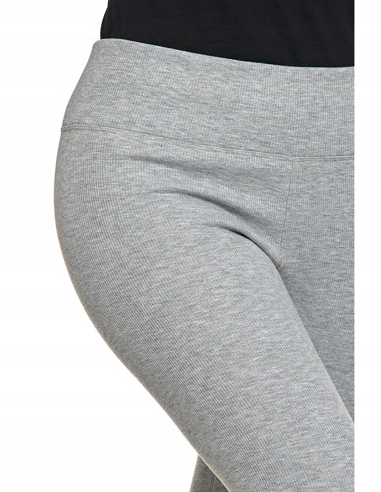 Women's Leggings Sports High Waist Ribbed Training Stylish MORAJ S/M Light Grey