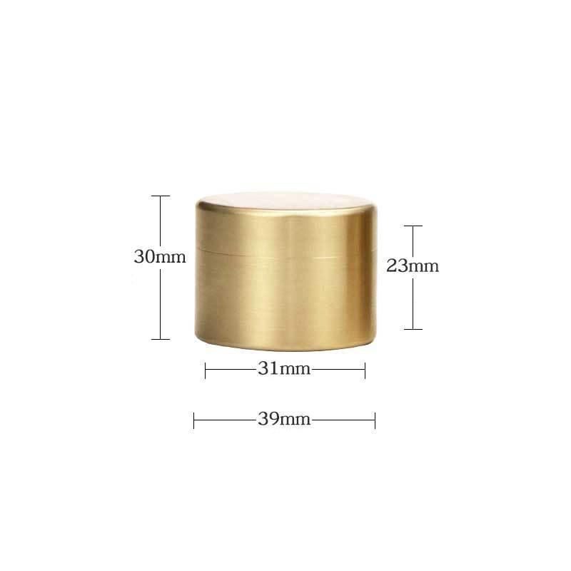 Brass Round Sealed Waterproof Box Moisture-Proof Storage Box for Jewelry Coin Tea Dustproof Sealed Pill Box