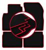 Velour Floor Mats with Red Edge For: Nissan Micra K13 Hatchback (2010-2016)
