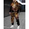 Men'S 3D Dragon Graphic Hoodie And Jogging Pants - Trendy And Comfortable Attire for Spring And Autumn