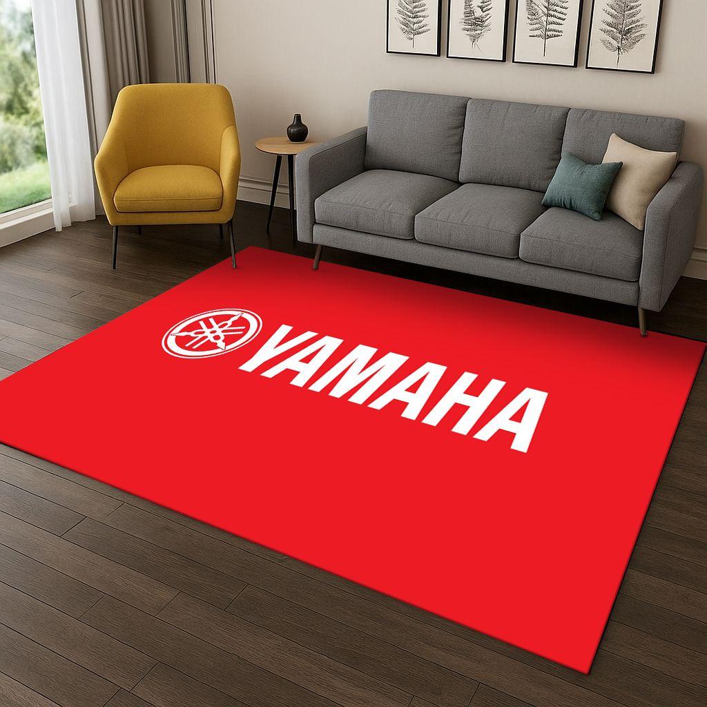 Klassischer Y-Yamaha Moto Schild Teppich für Schlafzimmer Wohnzimmer Sofa Fußmatte Heimdekoration, Kinder Spielbereich Teppich Rutschfest Weihnachtsgeschenk 40x60cm