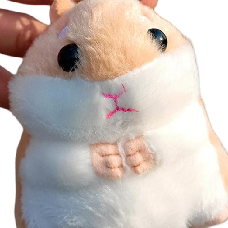 Lovely Hamster Cartoon Plush Toy for Kids Keychain Hamster Cartoon Furry Soft Charm Stuffed Hamster Toy