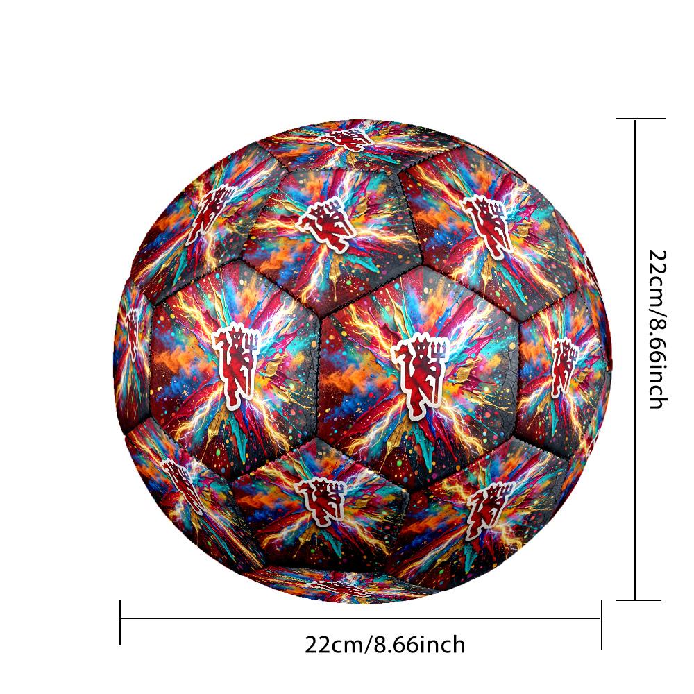 Pallone da calcio tema Manchester United Taglia 5 Pallone da calcio Tocco Morbido Pallone da calcio per Allenamento Professionale per Sport all'Aperto