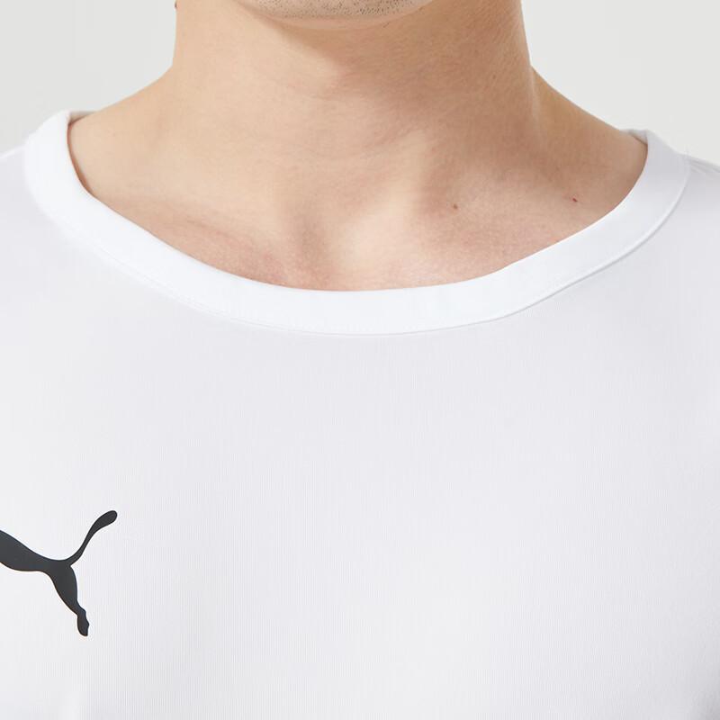 Puma Ss24 Solid Color Fitness Fashion Breathable Casual Round Neck Sports Short Sleeve T-Shirt Men Tops White 706132-04