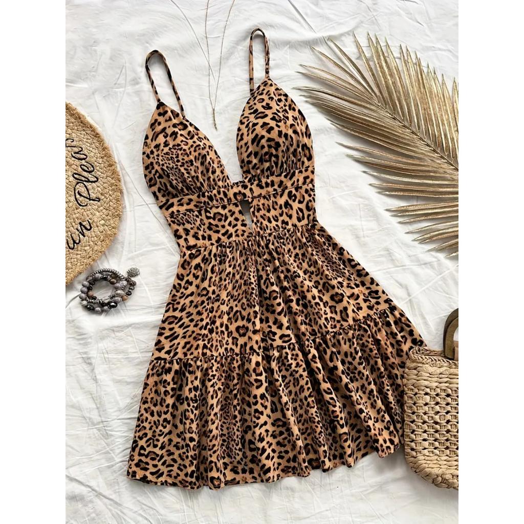 Summer Vacation Dresses Sexy Hottie Sleeveless Backless Halter Dresses