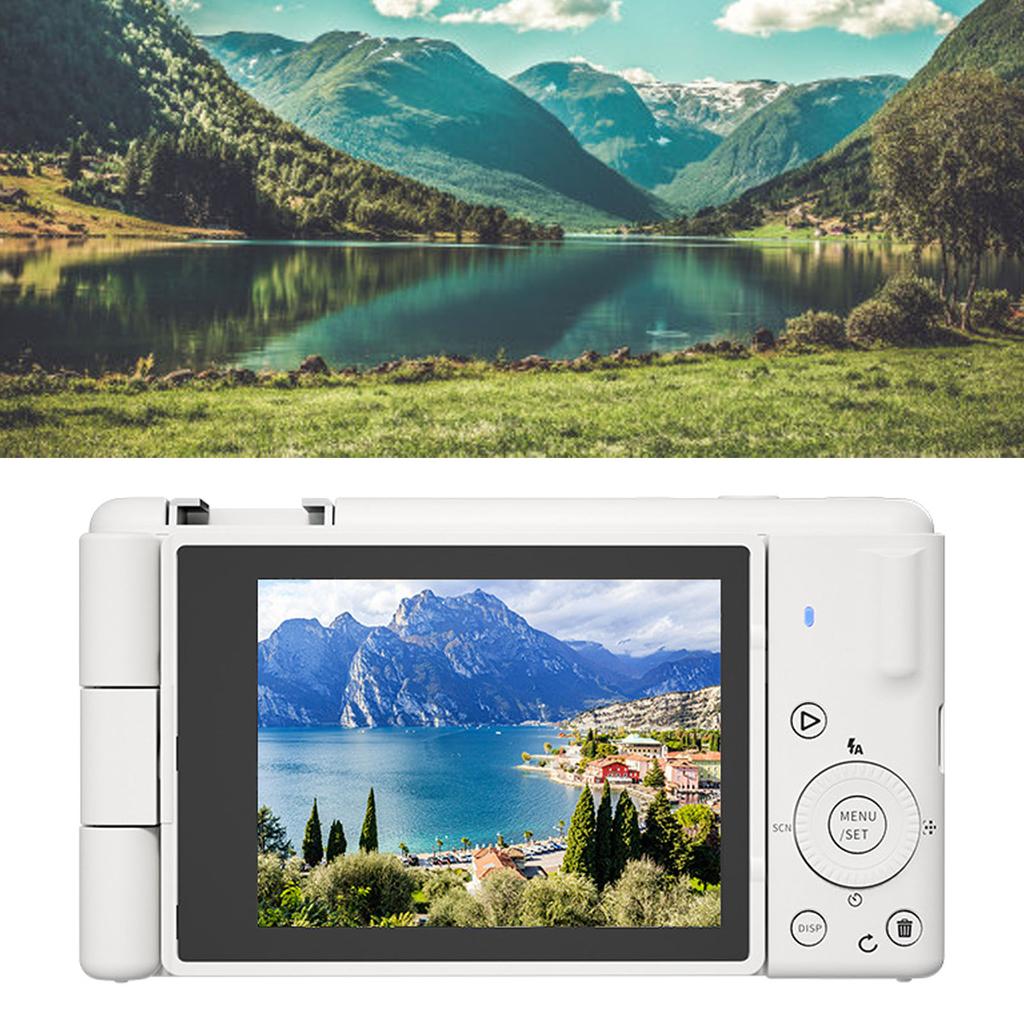 Digital Camera 80MP 5K with 270 Degree   Screen 2.8 Inch LED Fill Light 18x Zoom HD Compact Travel Video Camera for Beginner Students