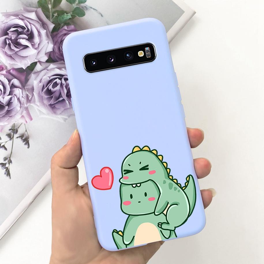 For Samsung S10 Plus SM-G975F Case Cute Dinosaur Duck Cartoon Soft Silicone Phone Cover For Samsung Galaxy S10 S10e G973F Bumper