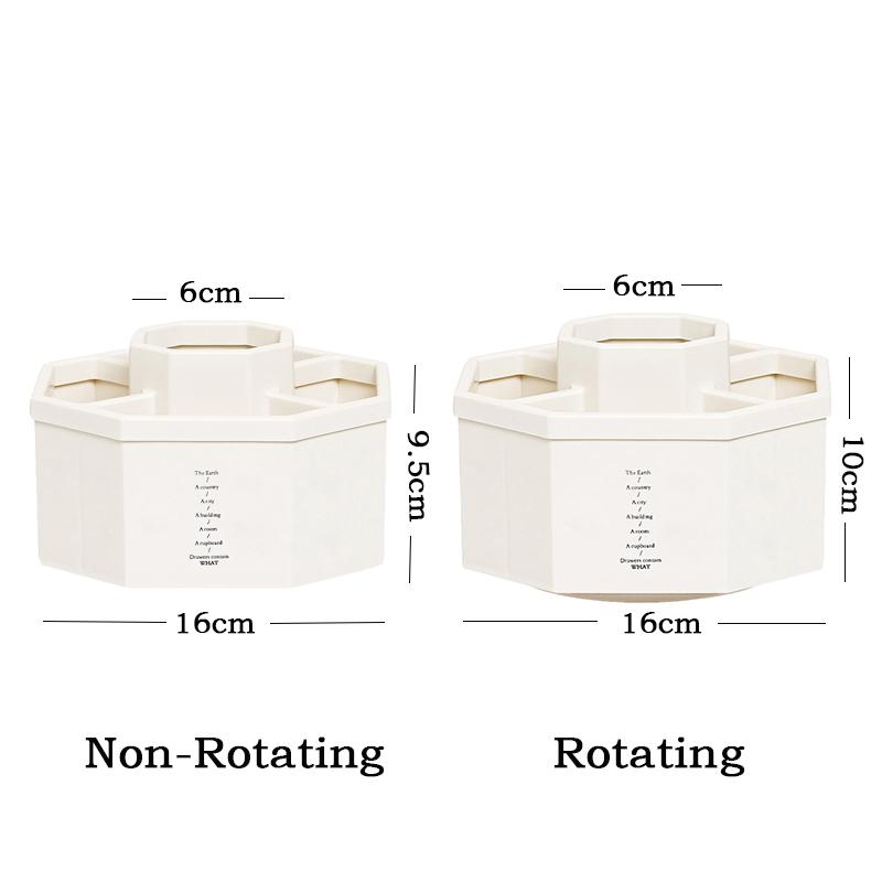 360° Rotary Pen Holder Office Pencil Storage Box Large Capacity School Stationery Desktop Makeup Brush Organizer
