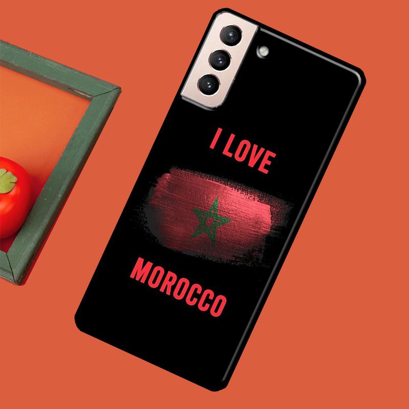 Morocco Maroc Moroccan Flag Cover For Samsung Galaxy S23 S21 Ultra S20 FE S8 S9 S10 Note 10 Plus Note 20 S22 Ultra Case