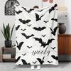1pc Halloween Bat Pattern Flannel Blanket, Gift Blanket for Family and Friends, Nap Blanket, Throw Blanket, Sofa Blanket, Camping Travel Multi-Purpose
