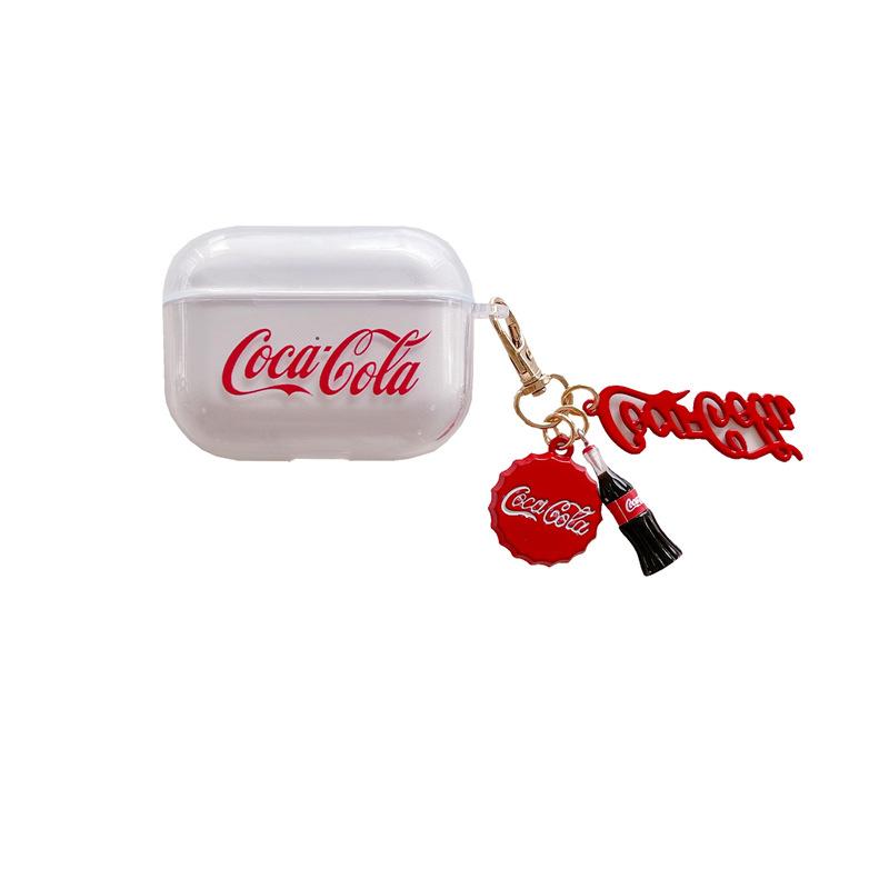Transparent Coke Pendant Is Suitable for AirPods Pro1 Generation Protective Cover 1 Generation Pro1 Generation Apple Bluetooth Headset Case