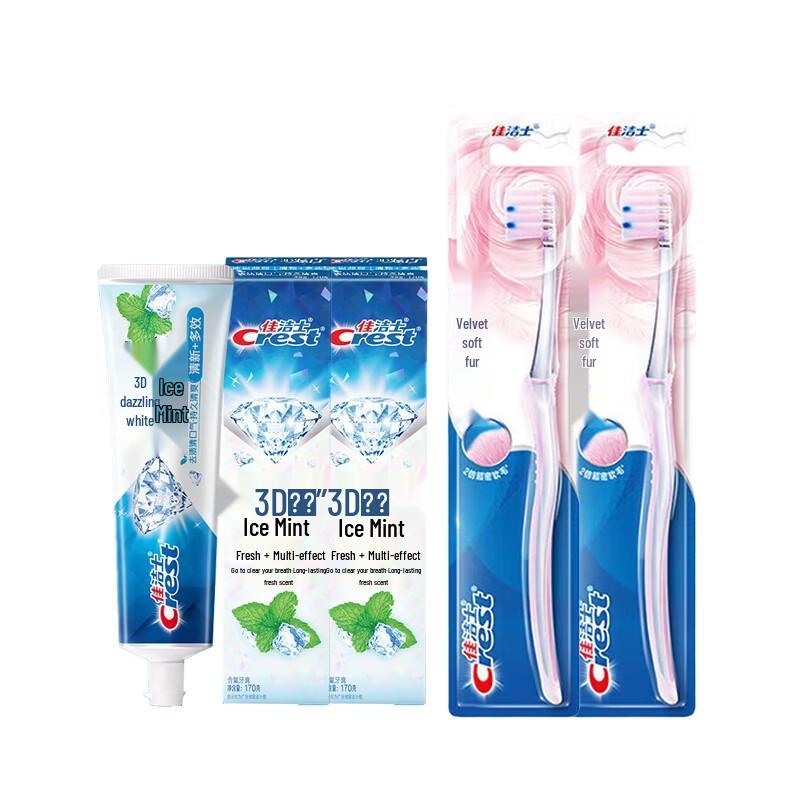 Crest 3D White Arctic Fresh Toothpaste & Gum Care Toothbrush Set
