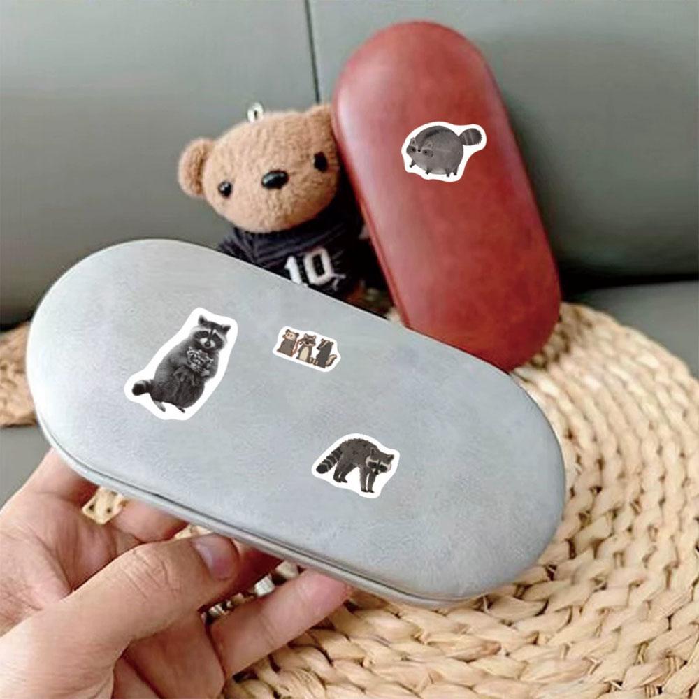 500pcs Little Raccoon Cartoon Sticker Rolls Diy Planner Decoration High Appearance Level Personalized Animal Ins Gift Stickers