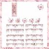 15 Pcs PET Long Floral Stickers Collage Embelishment Stickers for Card Making Scrapbook Materials Craft Daily Planner