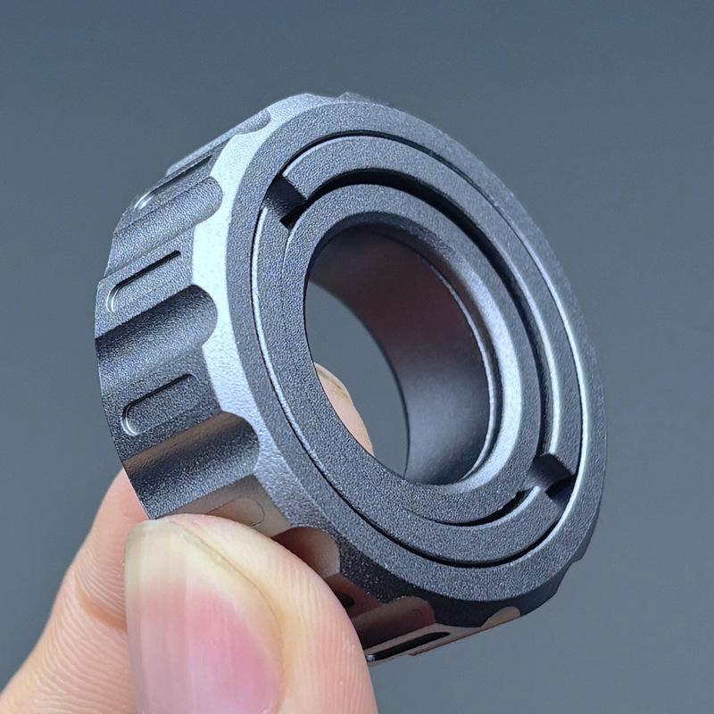 

Mechanical Magnetic Paragraph Ring Push Card Slider Pushing Plate Haptic Edc Fidgeting Sensory Stress Relief Toy Anti Anxiety