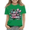 Children's Casual and Fashionable Round-Neck Printed Short-Sleeve Top for Back-to-School