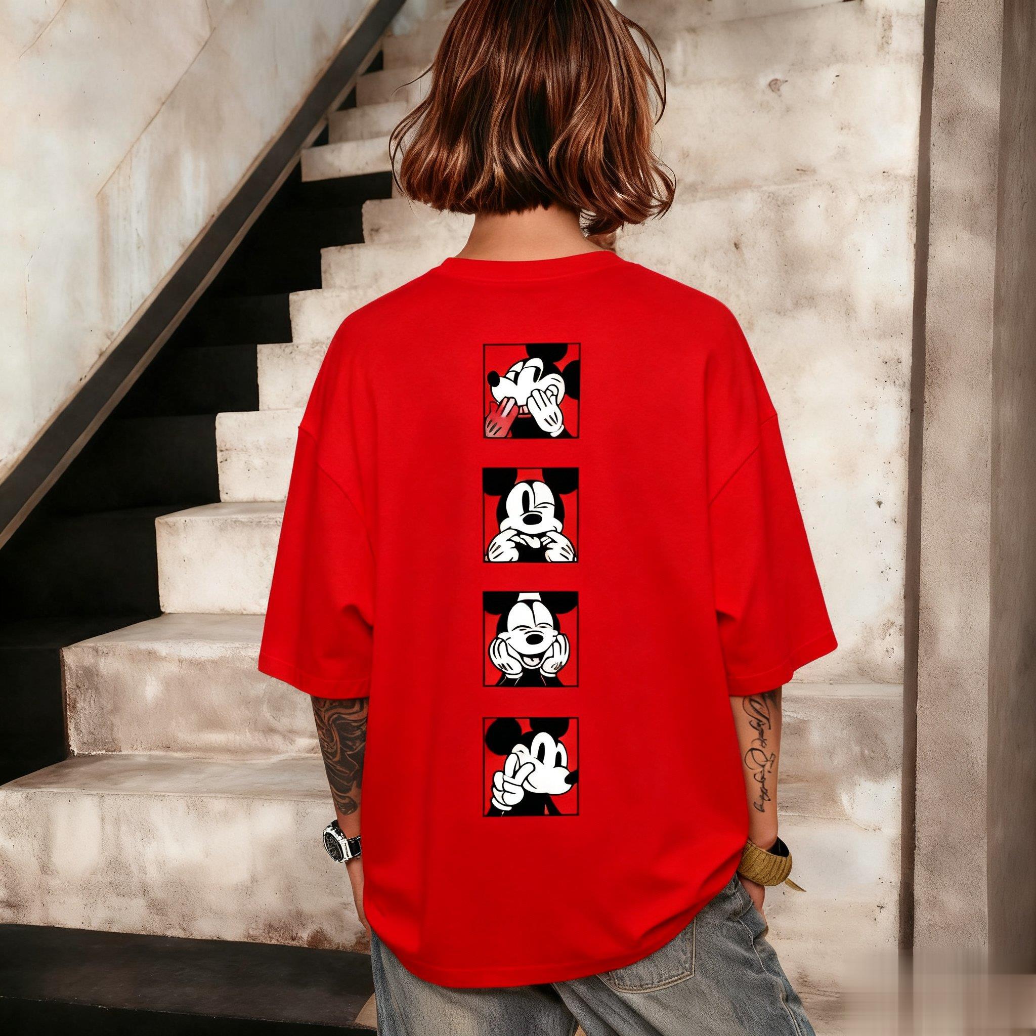 

Mickey Mouse Graphic Tshirt Men Women Short Sleeve Graphic Tee New Summer Streetwear Oversized Casual Top Disney Cartoon Vintage S