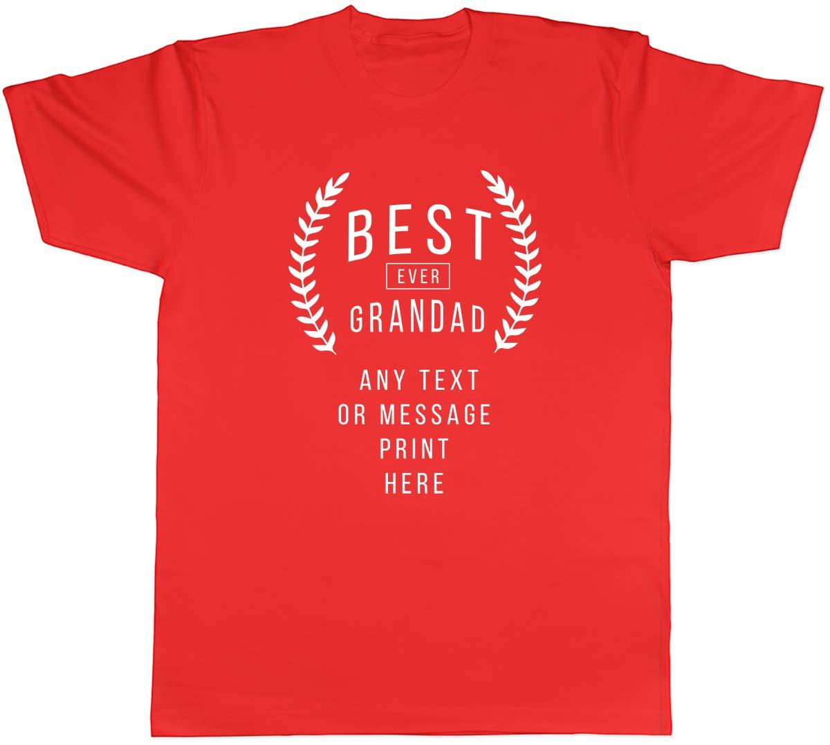 Personalised Best Ever Grandad Unisexs Unisex TShirt Tee S