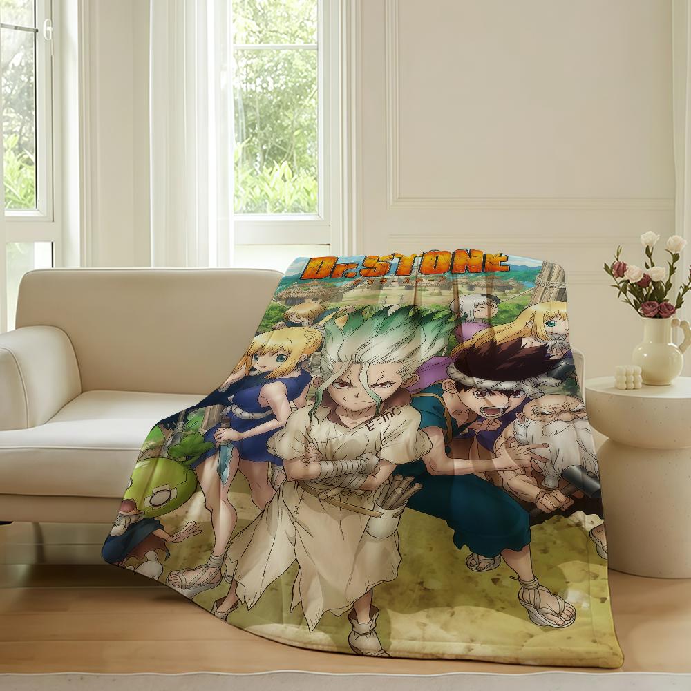 Adventure anime Dr. STONE Blanket For Sofa Office Bed Plane Travel Sleep Read Relax Camping Soft And Warm