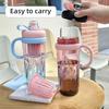 Reusable Drinking Mug Iced Coffee Cup Gradient Color Smoothie Cup 950ml Tumbler