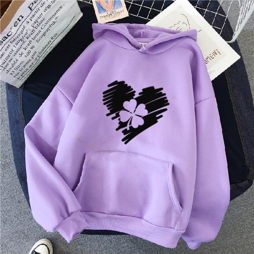 Letter Printed Hoodie Autumn and Winter Sweater Neutral Women's Casual Versatile Fleece Hooded Sweater Long Sleeve Clothing