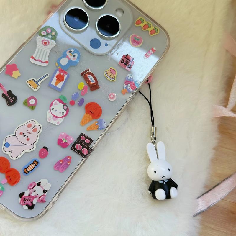Kawaii Miffy Mobile Phone Chain KeyChain Cartoon Cute Backpack Pendant Ornaments Toy Gift
