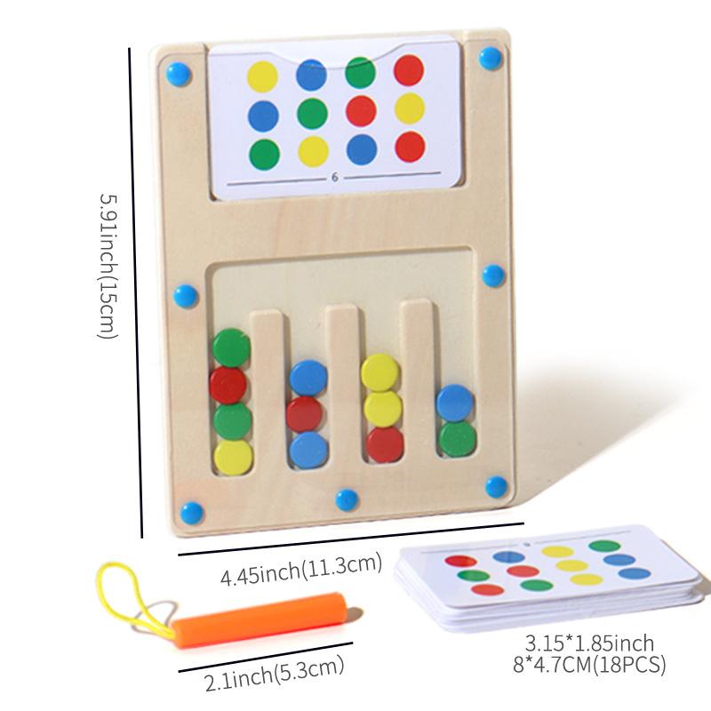 Four Color Walking Game Chess Single&Double Maze Battle Game Logical Thinking Training Montessori Early Education Puzzle Toys