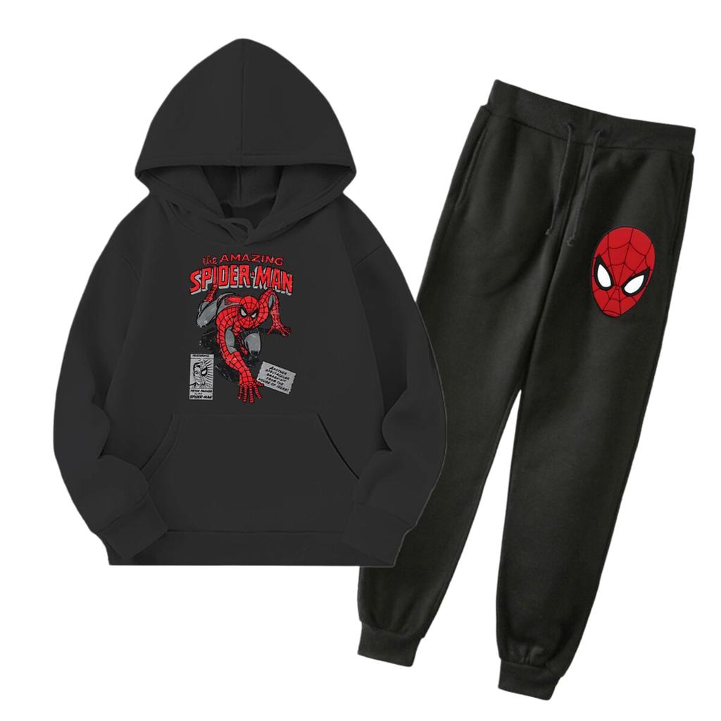 Kids Hoodie and Sweatpants Set Graphic Print with Pockets for Boys and Girls