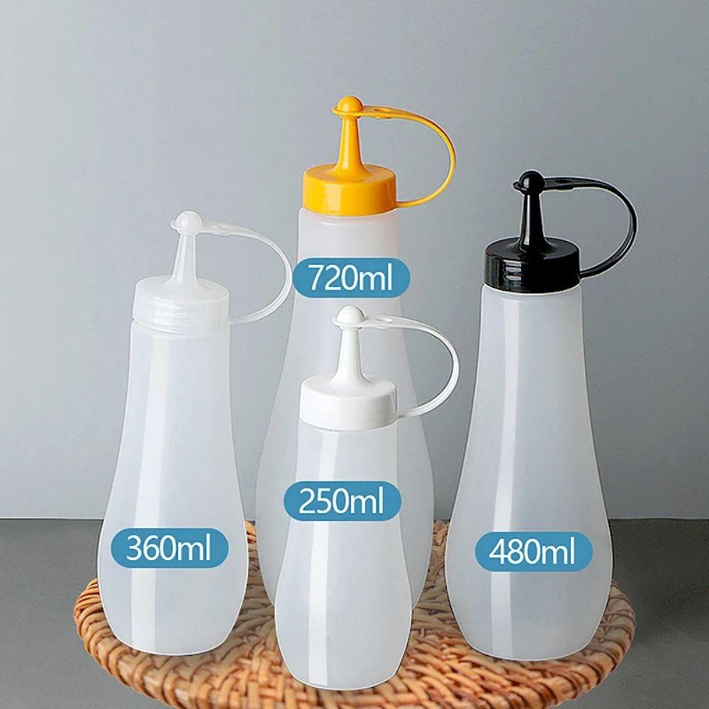 1Pcs Ketchup Senf Spender Squeeze Flaschen 4 Kapazität Squirt Container Flasche