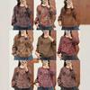 Women's Casual Spring Print Long Sleeve Cotton Pullover Top