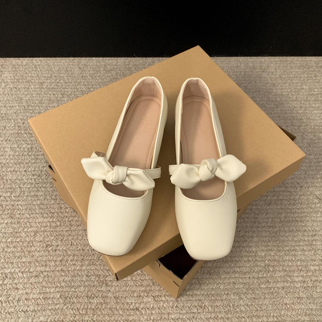 White French Retro Thick Heel Heightening Shallow Mouth Single Shoes Women's 2025 New Summer Skirt Versatile Mary Jane Shoes