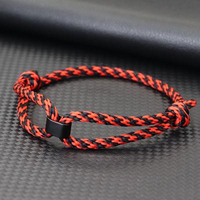 Pulseira de corda de 3 mm tecida à mão da moda para homens e mulheres, bracelete esportivo para esportes ao ar livre, joia masculina, presente de amizade ajustável