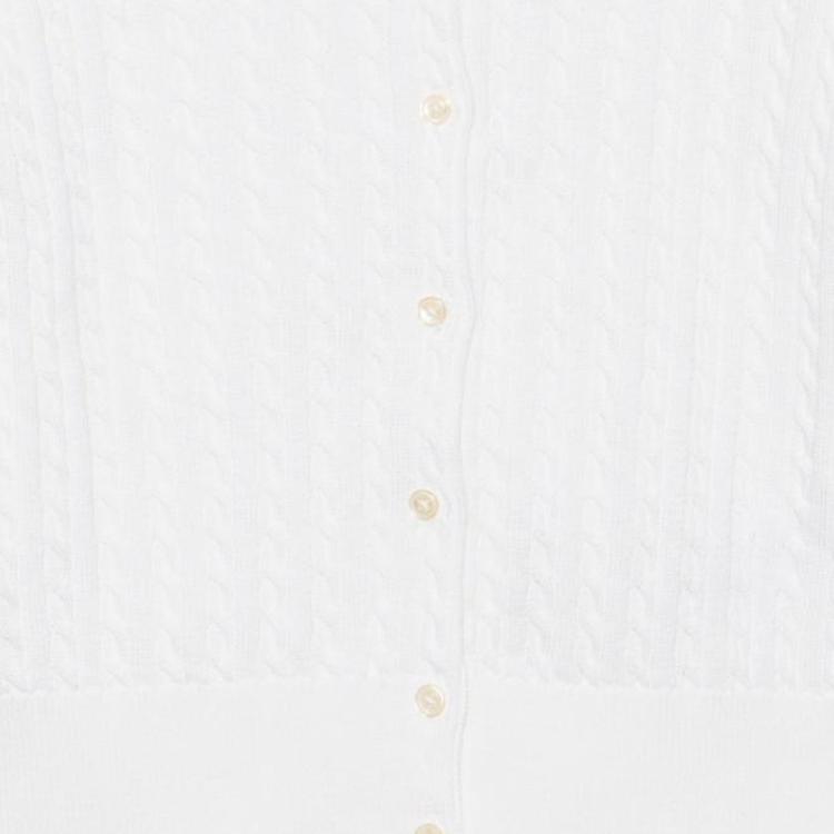 Polo Ralph Lauren Ensfarget Logo Brodert Enkeltspent Langermet Genser Barnegenser Hvit 313543047-064