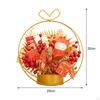 Simulation Chinese Flower Iron Basket Table Centerpiece Decor Exquisite Craftsmanship Wedding Party