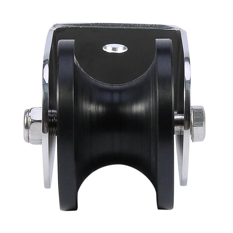 Marine Stainless Steel Boat Bow Anchor Roller Bracket Rollers For Yacht(Black)