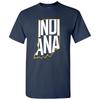 Indiana Basketball State Outline Unisex T-Shirt - Navy