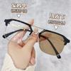 Pc Anti-Ultraviolet Photosensitive Color-Changing Square Glasses Popular Anti-Blue Light Men And Women Can Be Equipped With Degree Color-Changing