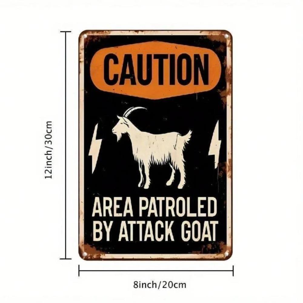 Vintage Faded Goat Tin Metal Sign Man Cave Garage Pub Bar Wall Art Decor 8x12 Rustic Humorous