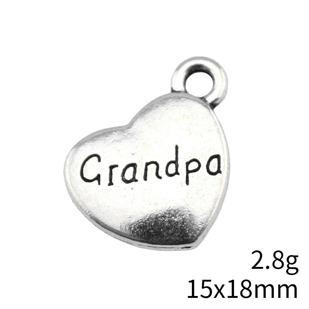 Gifts For Women Charms Bulk Family Member Heart Tags Charms Pendant Souvenir Male Pendant