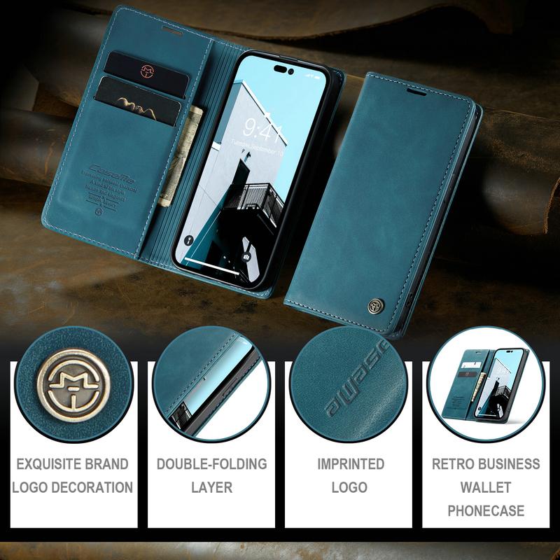 Leather Flip Wallet Mobile Phone Case for iPhone 14 Pro Max PU Leather Book Flip Cover for iPhone 13 12 11 PRO 7 8 Plus X Xs Max