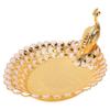 Candy Dish Peacock Shape Fruit Serving Tray Cookie Storage Bowl Party Snacks Plate for Wedding Home Buffet Bar Desk
