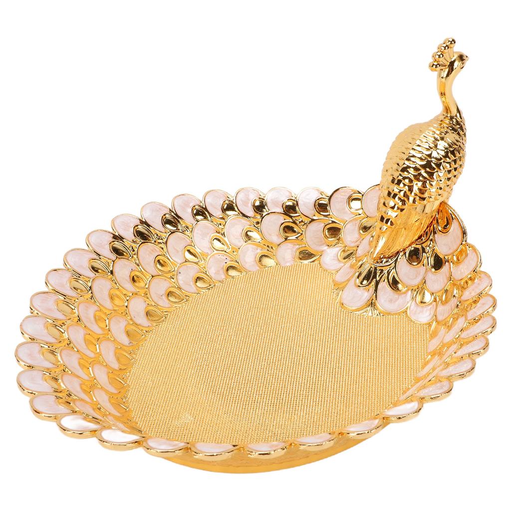 Candy Dish Peacock Shape Fruit Serving Tray Cookie Storage Bowl Party Snacks Plate for Wedding Home Buffet Bar Desk