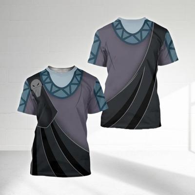The Hades Costume 3D T-Shirt, Hercules Villain Cosplay Costume Tee, Cartoon Fan Halloween 3D Shirt 2025 New In Summer