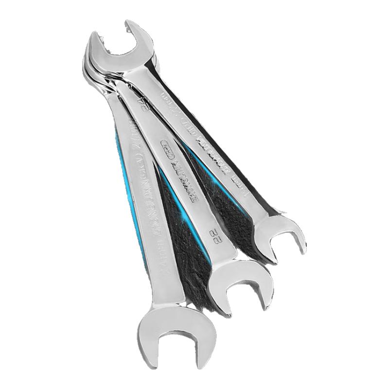 KINCOOL Precision Mirror Finish Open-End Wrench Set 6-24mm
