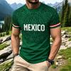 Mexico Sporty Style Print T-shirt Summer Outdoor Breathable Quick-drying Football Jersey Unisex Casual O-Neck Short Sleeve Top