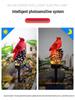 Solar LED Flower Bird Lights for Outdoor Courtyard, Balcony, Garden, and Camping with Sensor Activation.